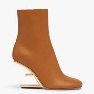 Fendi First Booties in Caramello